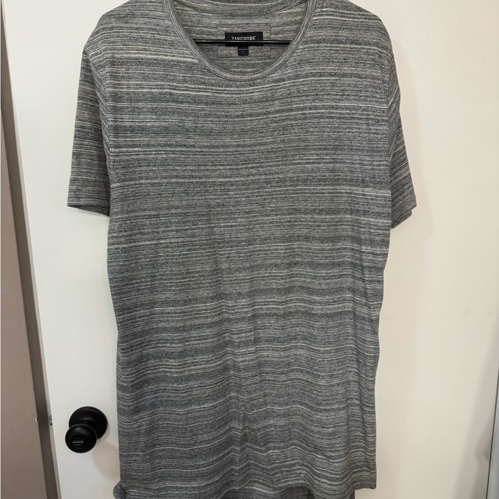 Zanerobe Heather Gray Flintlock Striped Tee